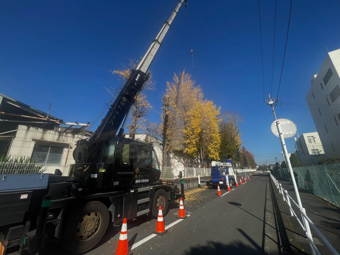 特車申請、道路使用許可申請、現調、鉄骨建て方、鉄骨材揚重