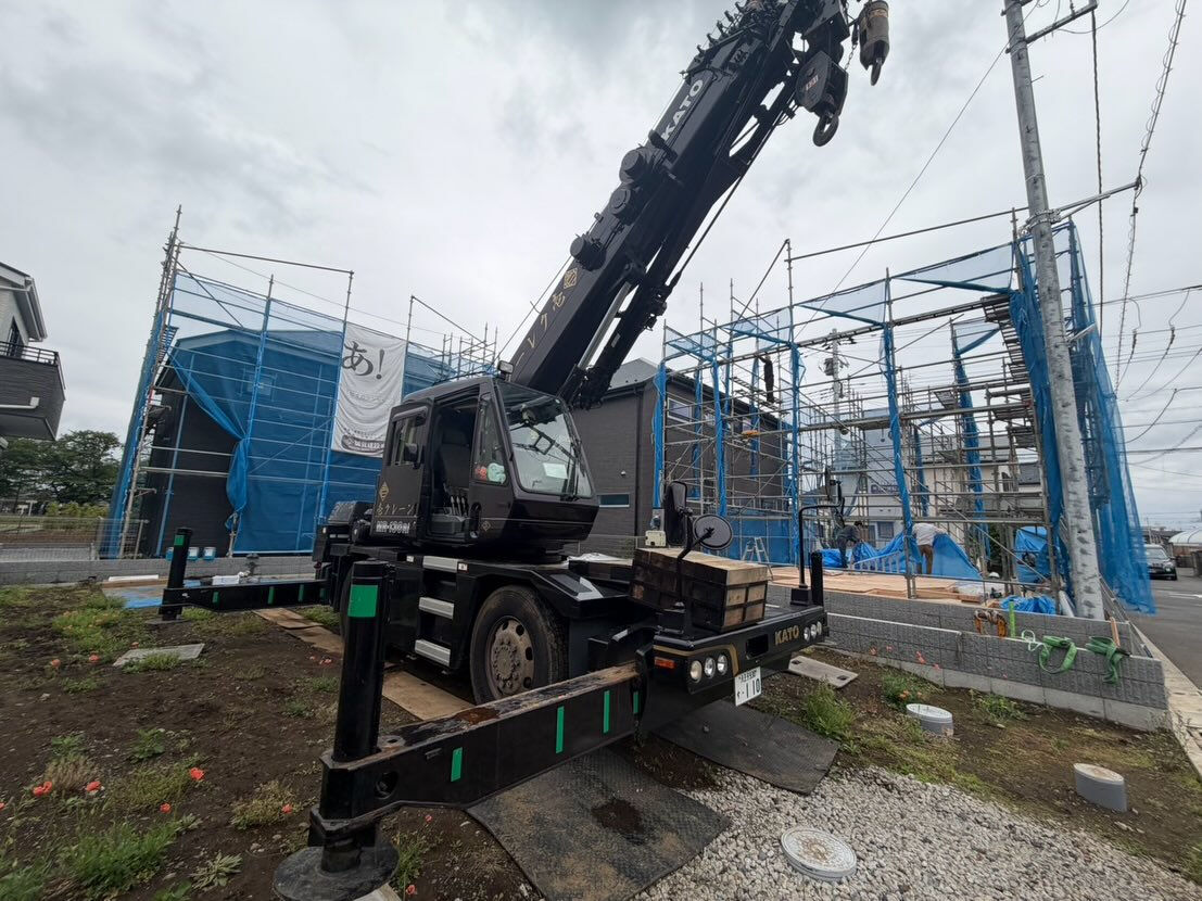 木造建て方作業