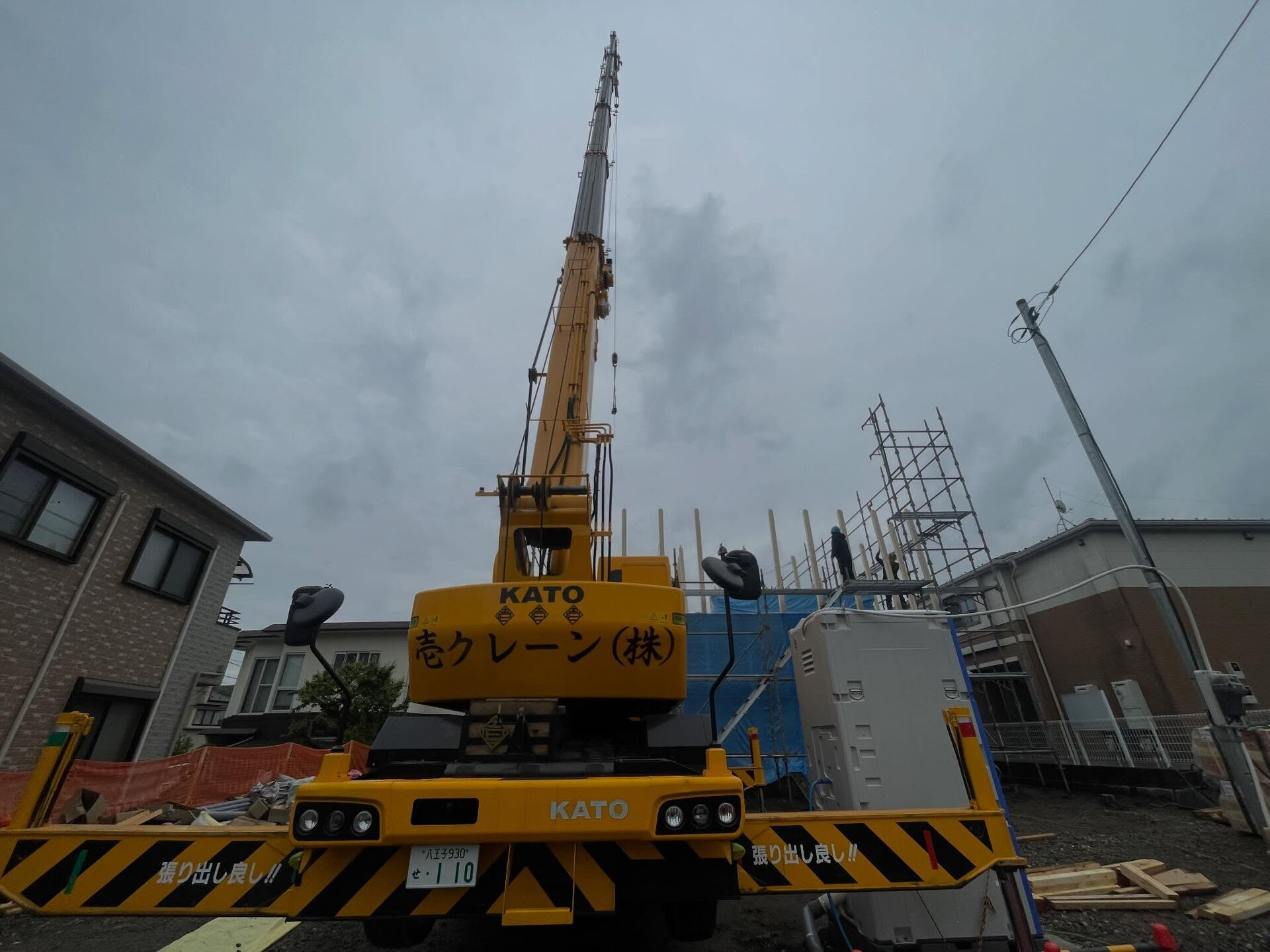 木造建て方作業